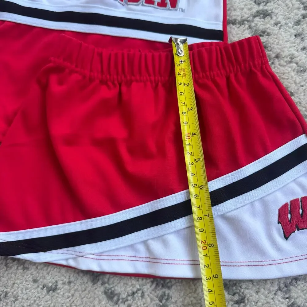 Pro Edge Wisconsin Badgers 2pc Cheerleading Set Size 2T
